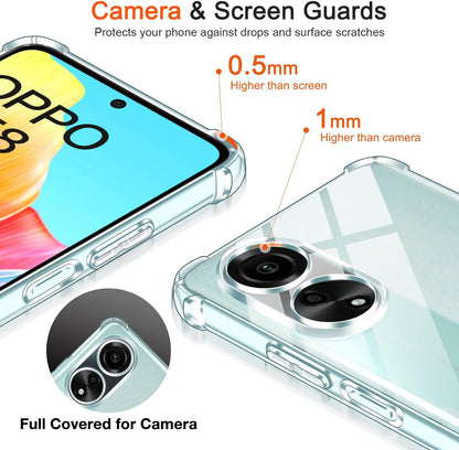 Oppo A58 4G Hoesje - Transparant - Anti-Shock Back Cover