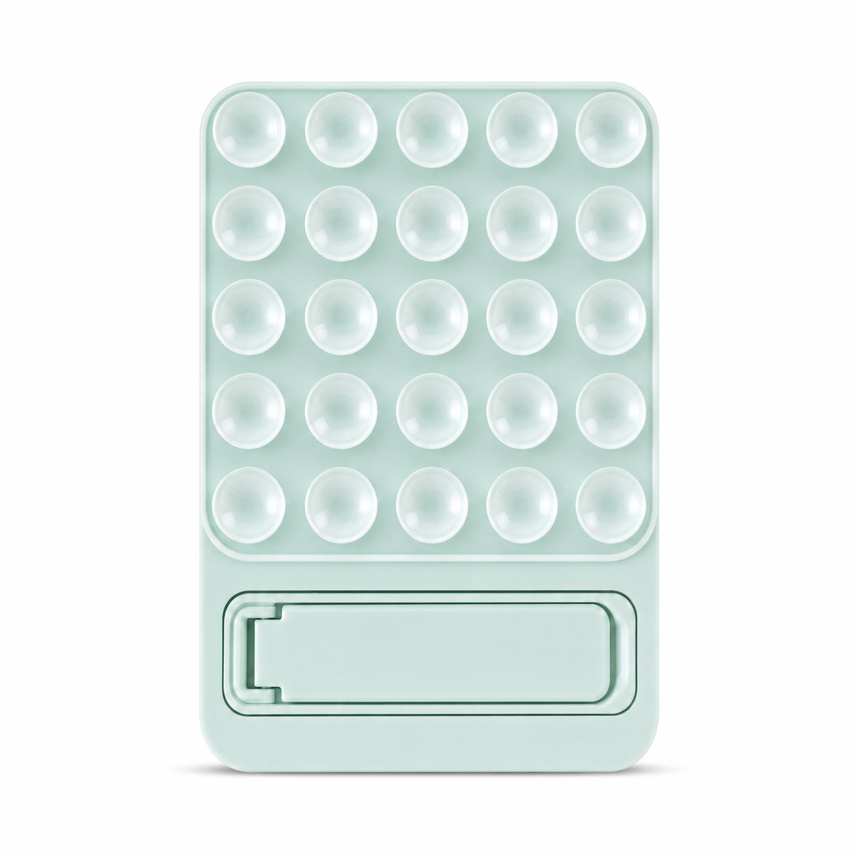 Casemania Siliconen Zuignap Sticker met Kickstand - Licht Groen - 1 Stuk