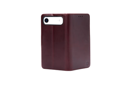 Echt Leren Portemonnee Bookcase | iPhone 17 Exclusive