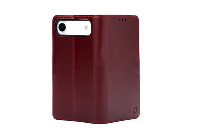 Echt Leren Portemonnee Bookcase | iPhone 17 Exclusive