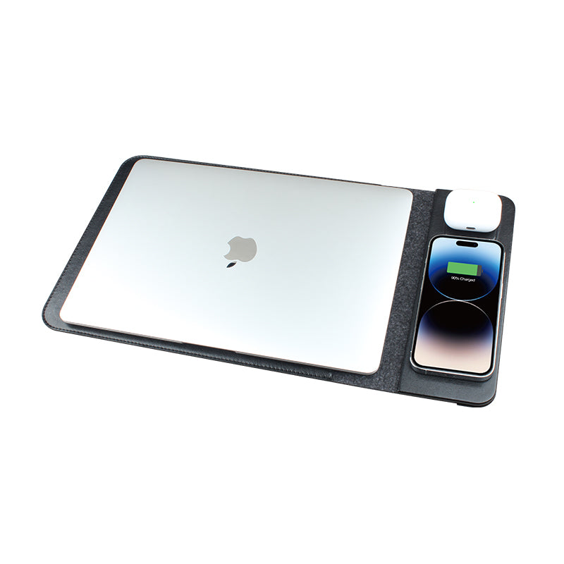 Laptophoes met Draadloos Opladen &amp; Muismat