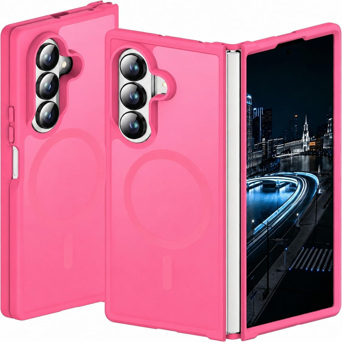 Samsung Galaxy Z Fold8 Ultra Case - Neon Pink - Matte Armor MagSafe Back Cover