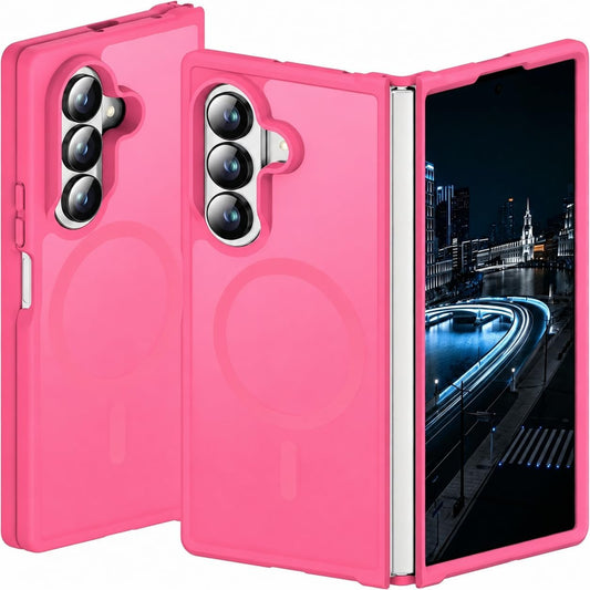 Samsung Galaxy Z Fold8 Ultra Hülle - Neonrosa - Mattes Armor-MagSafe-Backcover