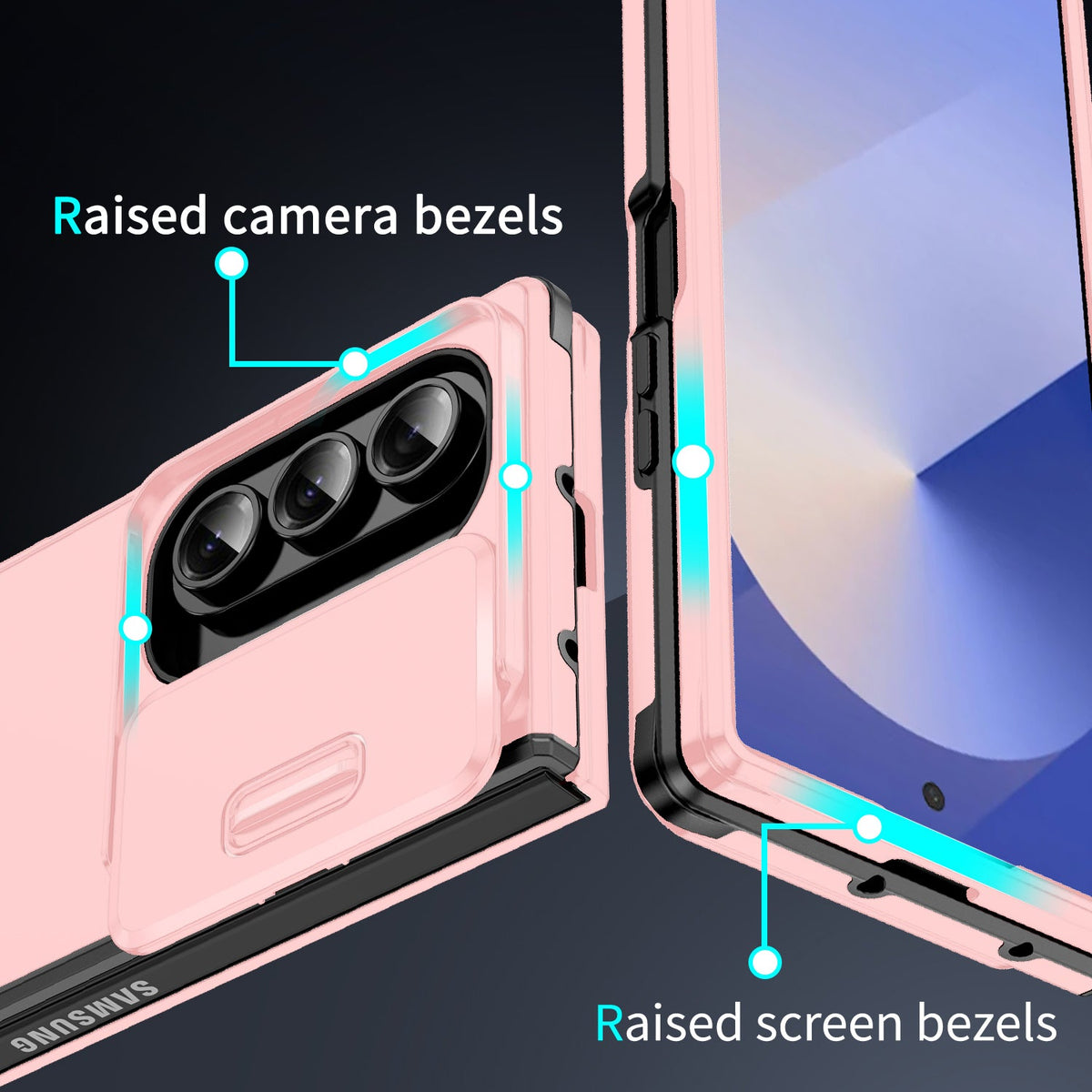 Samsung Galaxy Z Fold 7 Hoesje - Roze - Shockproof Siliconen Back Cover