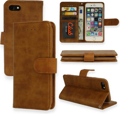 Apple iPhone SE (2020) Hoesje - Bruin - Luxe Bookcase