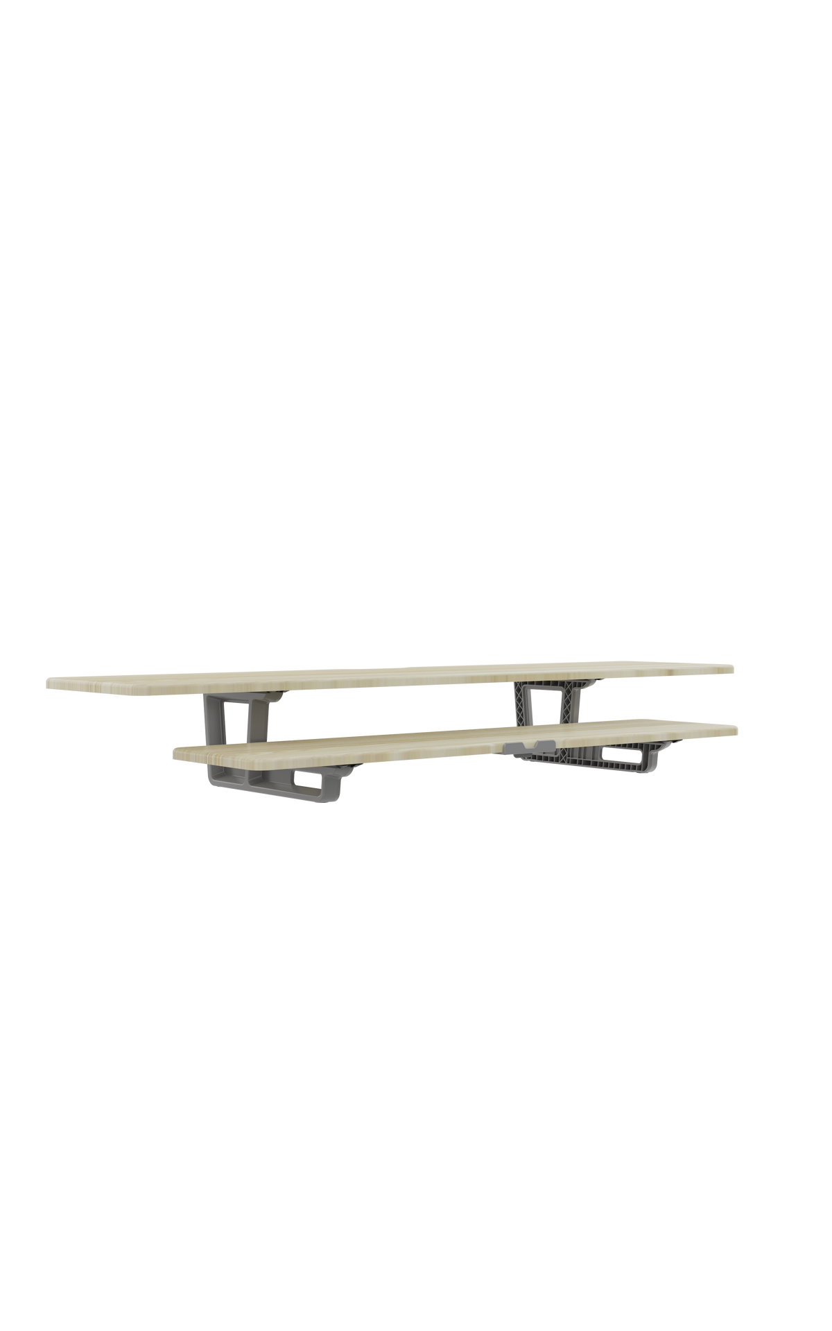 Casemania Monitorstandaard met Telefoonhouder - Licht Bruin - Beeldscherm Verhoger voor 2 Monitoren - Tweelaags Monitor Standaard met Opbergplank - Extra Brede Bureauverhoger - Beeldschermstandaard - Bureau Organizer voor Thuiswerkplek en Kantoor