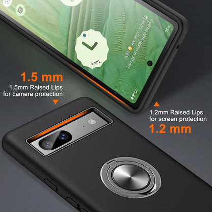 Google Pixel 8 Hoesje - Zwart - Anti-Shock Creative Kickstand Case Back Cover