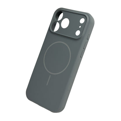 Apple iPhone 17 Pro Max Hülle - Grau - Liquid-Silikon-MagSafe-Backcover