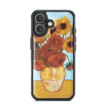 Apple iPhone 17 Hoesje - Zonnebloemen - 2 in 1 MagSafe Bookcase