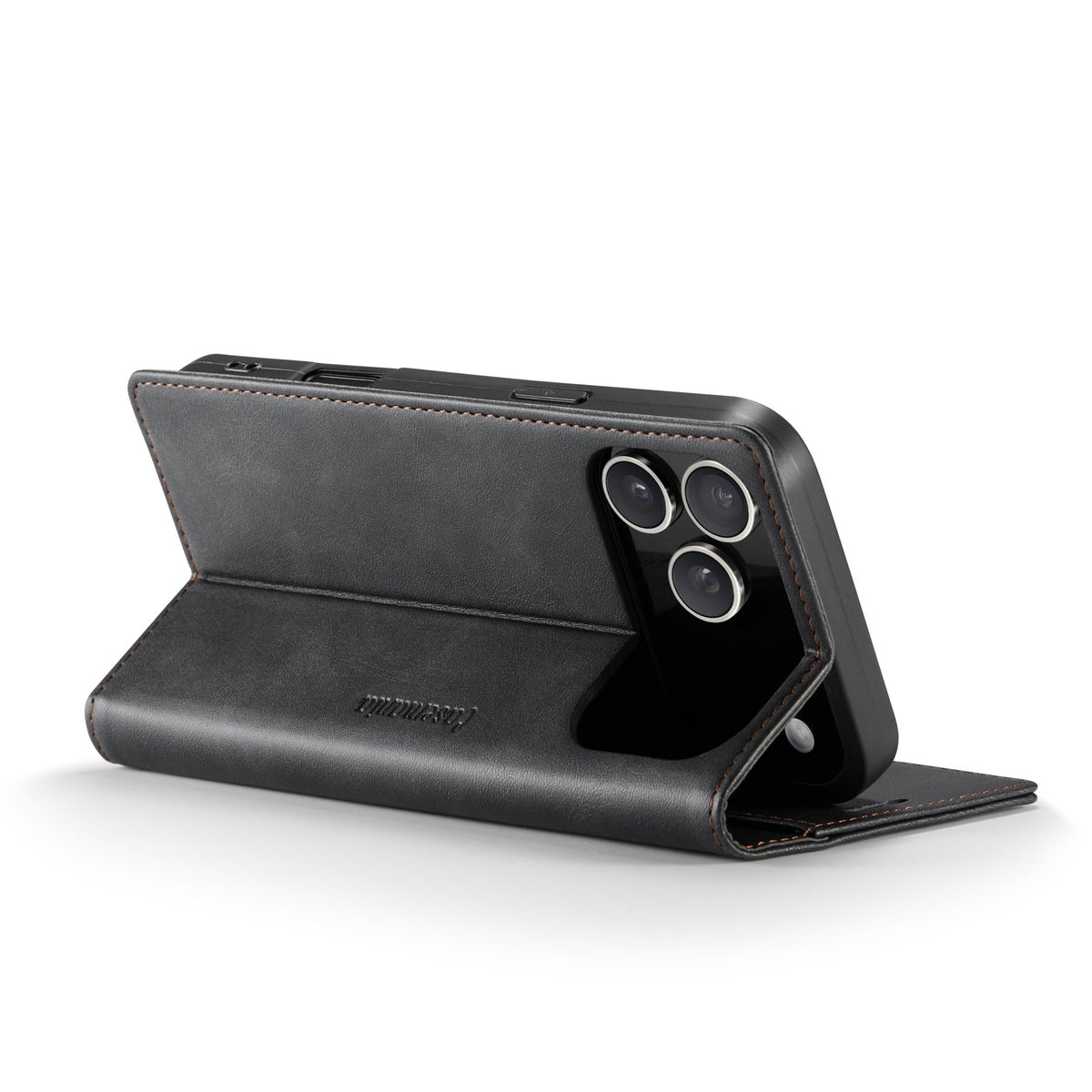 Apple iPhone 17 Pro Hoesje - Charcoal Gray - Luxe Dunne Bookcase