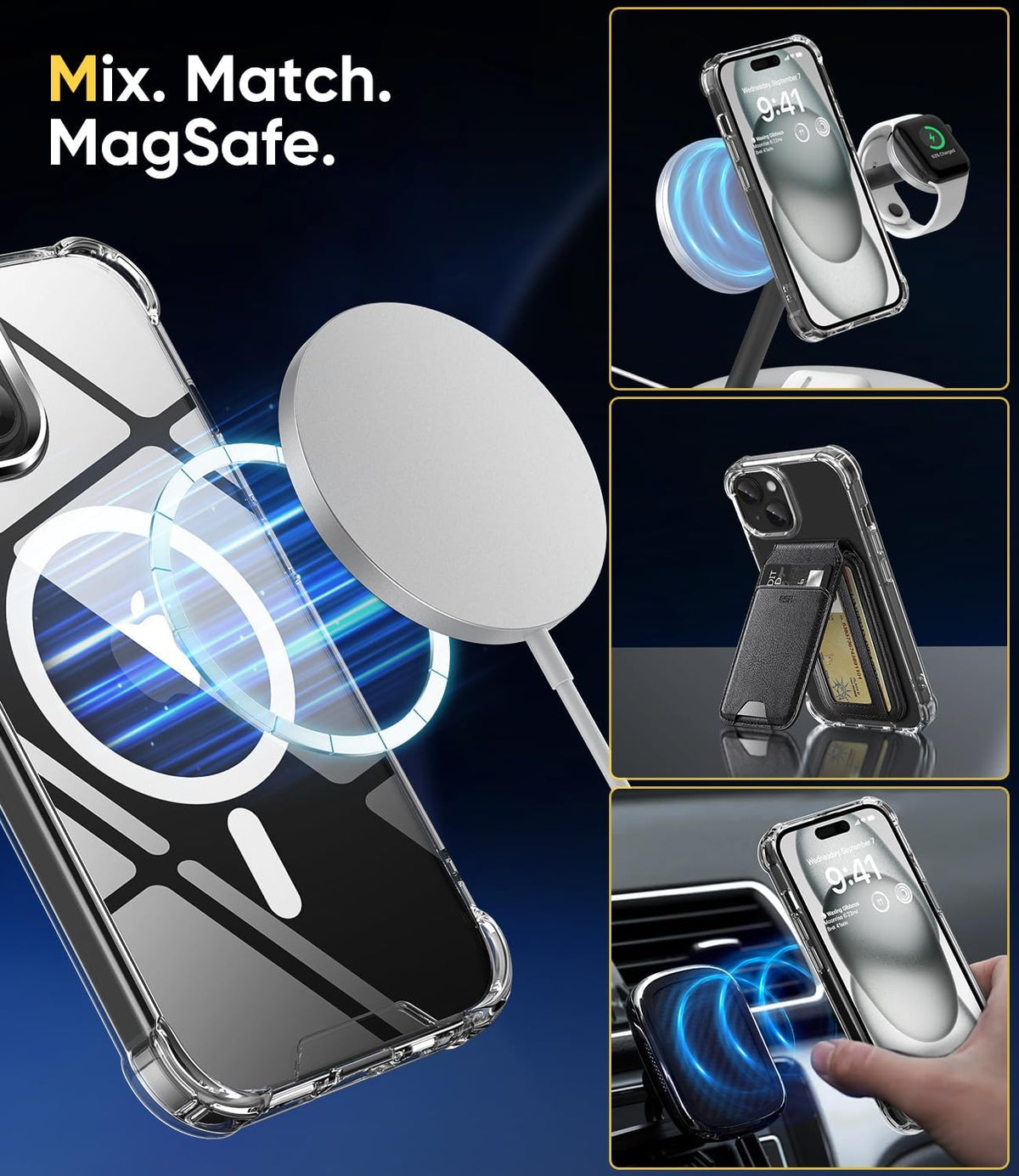 Apple iPhone 14 Pro Hülle - Transparent - Stoßfestes MagSafe-Backcover