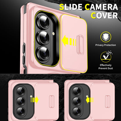 Samsung Galaxy Z Fold 7 Hoesje - Licht Roze - Kickstand Ring Back Cover