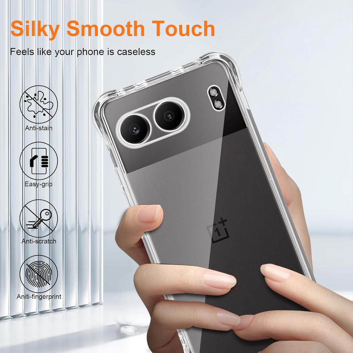 Oneplus nord 4 Hoesje - Transparant - Anti-Shock Back Cover