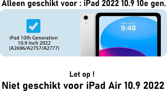 iPad A16 Tablethoes - Rood - Draaibare Bookcase
