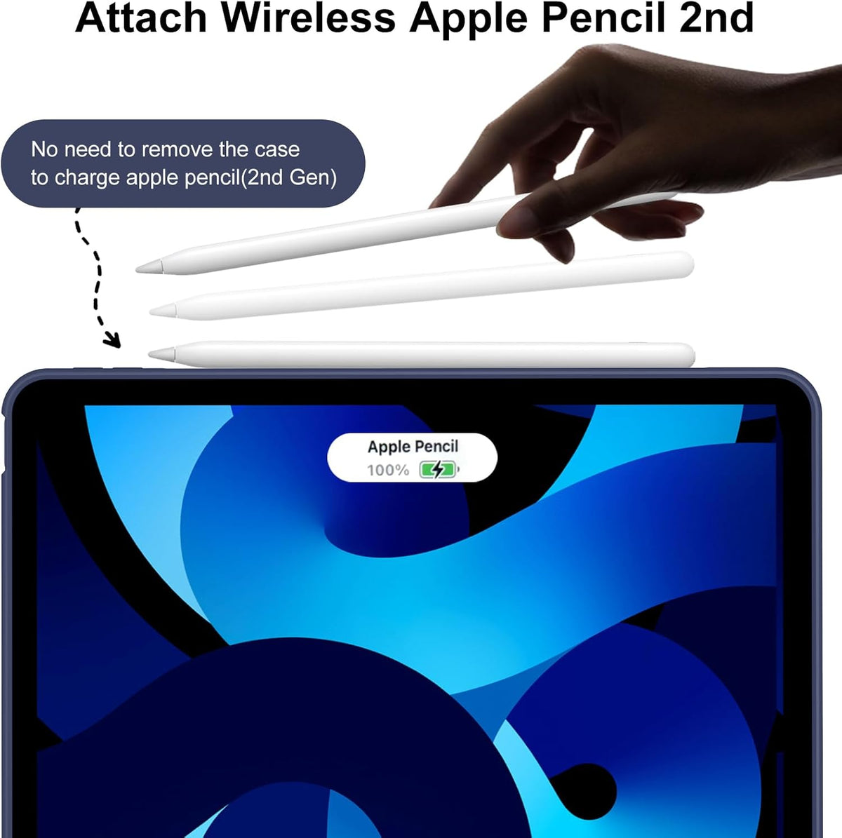 iPad Air 10.9 inch Tablethoes - Navy Blue - Smart Cover