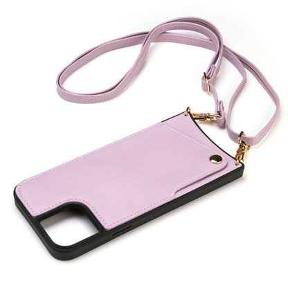 Apple iPhone 15 Plus Case - Purple - Back Cover with Wrist Band and Phone Band