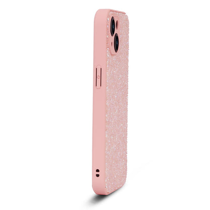 Coque iPhone 13 - Rose - Étui arrière à paillettes diamant