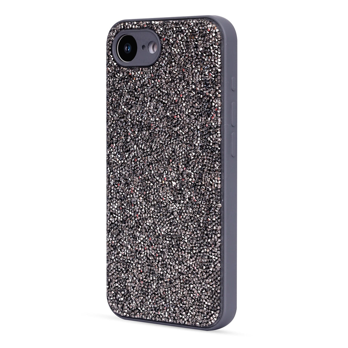 Apple iPhone 16e Hoesje - Grijs - Diamant Glitter Back Cover