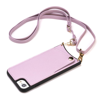 Apple iPhone SE (2022) Case - Purple - Back Cover with Wrist Band and Phone Band