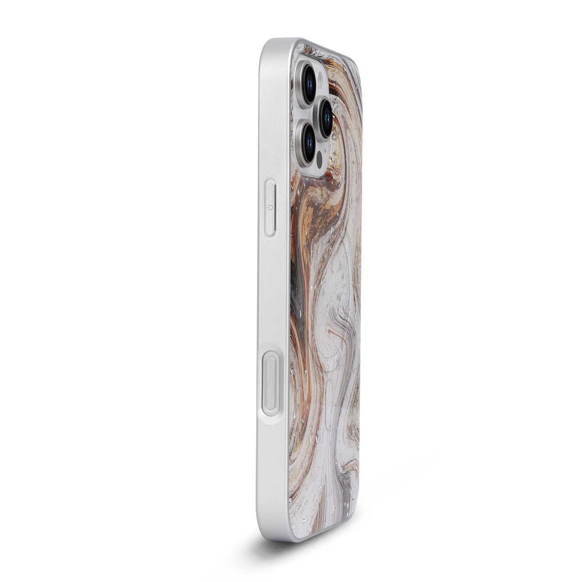Apple iPhone 16 Pro Max Hülle - Weiß - Marmor-MagSafe-Backcover
