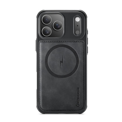 Apple iPhone 17 Pro Max Case - Charcoal Gray - Faux Leather MagSafe Back Cover