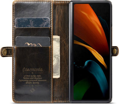 Étui pour Samsung Galaxy Z Fold 2 - Brun Cognac - Étui portefeuille