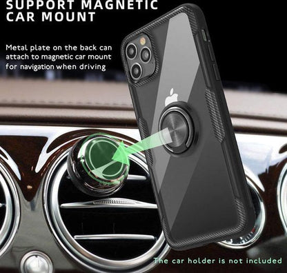 Apple iPhone 11 Pro Hülle - Schwarz - Ständer Ring Backcover