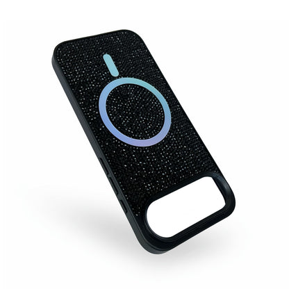iPhone 17 Air Hoesje - Zwart - Diamant Glitter MagSafe Back Cover