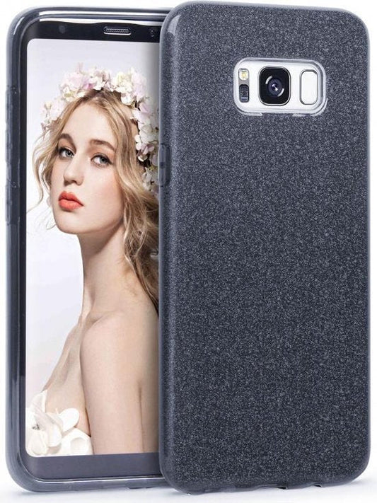 Samsung Galaxy S8 Hoesje - Zwart - Glitter Back Cover