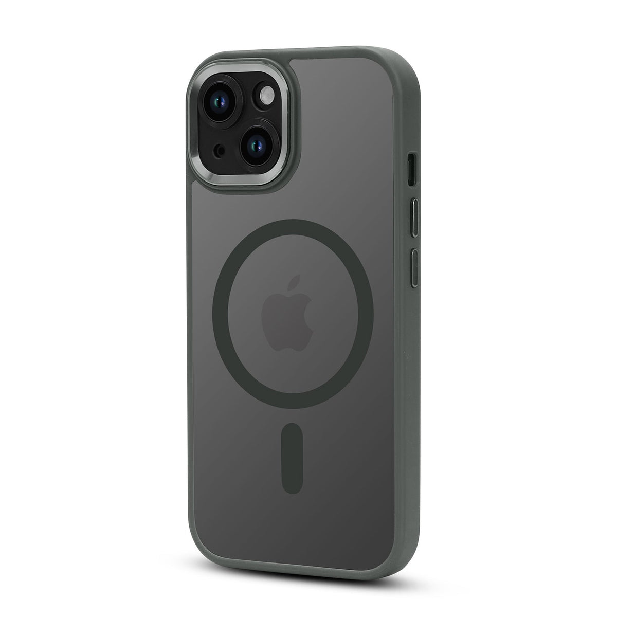 iPhone 15 Plus Hoesje - Grijze - Color Frame MagSafe Back Cover