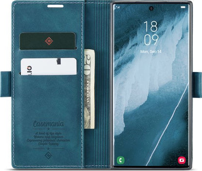 Samsung Galaxy S22 Ultra Hoesje - Emerald Green - Bookcase