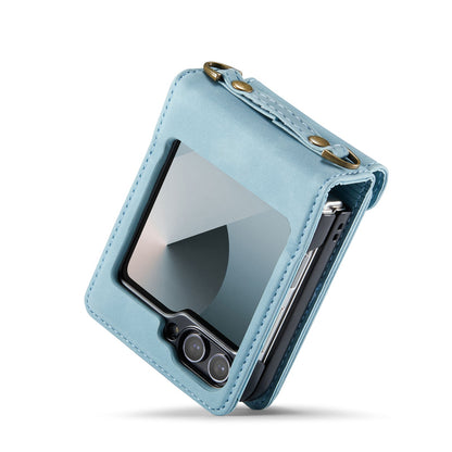 Samsung Galaxy Z Flip 7 FE Hoesje - Aqua Blue - Bookcase met Telefoonkoord