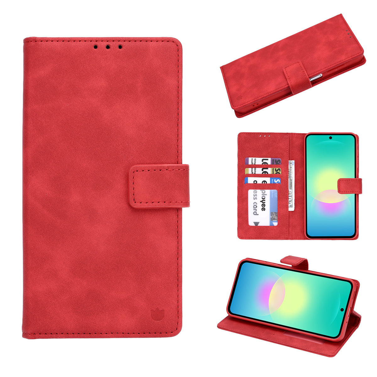 Samsung Galaxy A18 / A17 Hoesje - Crimson Red - Portemonnee Bookcase