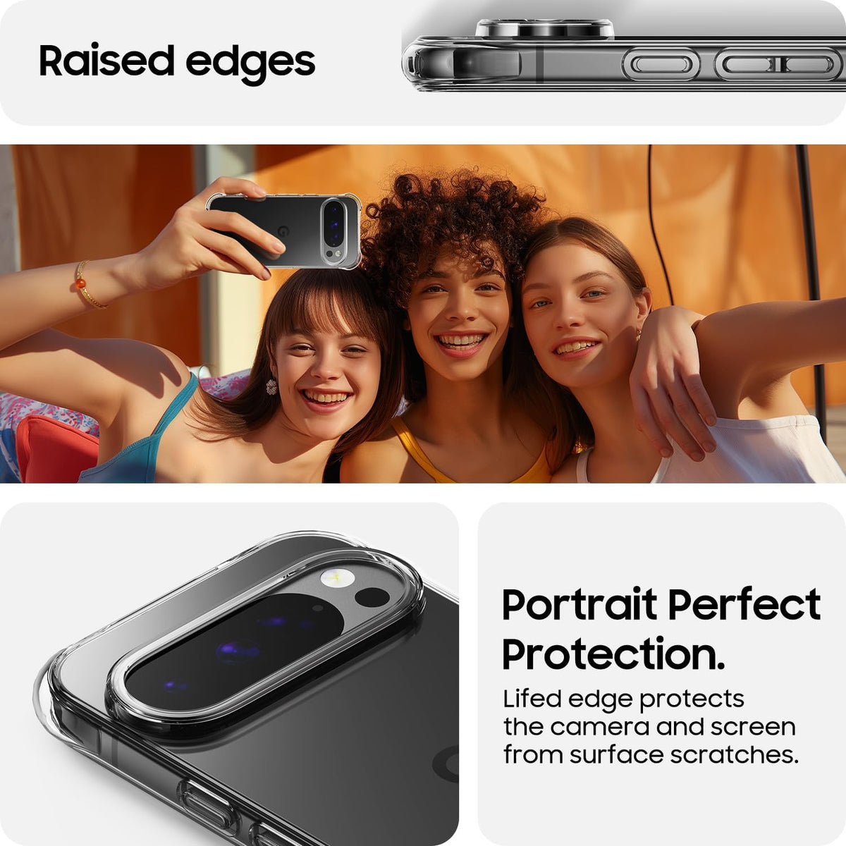 Google Pixel 10 Pro XL Case - Clear - Shockproof Back Cover