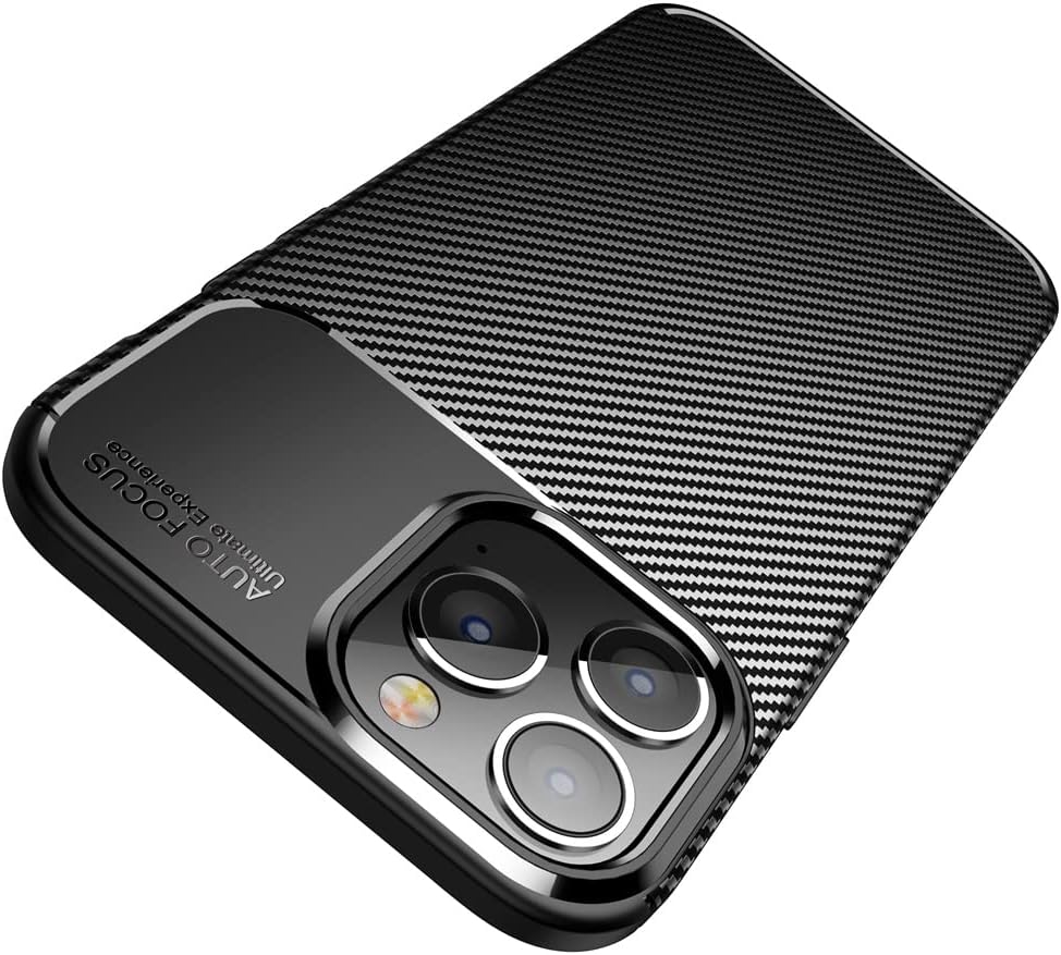 Apple iPhone 15 Pro Max Hoesje - Zwart - Carbon Siliconen Back Cover