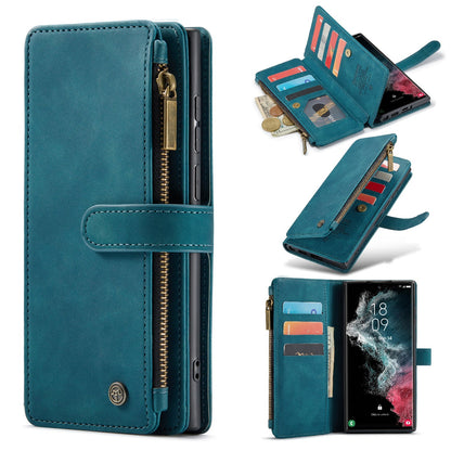 Samsung Galaxy S25 Ultra Case - Emerald Green - Luxury Wallet Case with Zipper