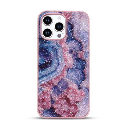 Apple iPhone 16 Pro Hoesje - Nova - Diamant Marmer Glitter Back Cover
