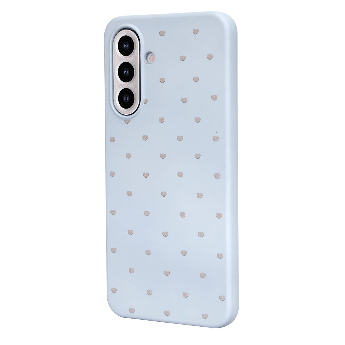 Samsung Galaxy A55 Hoesje - Blauw - Stevige Siliconen Hartjes Print Back Cover