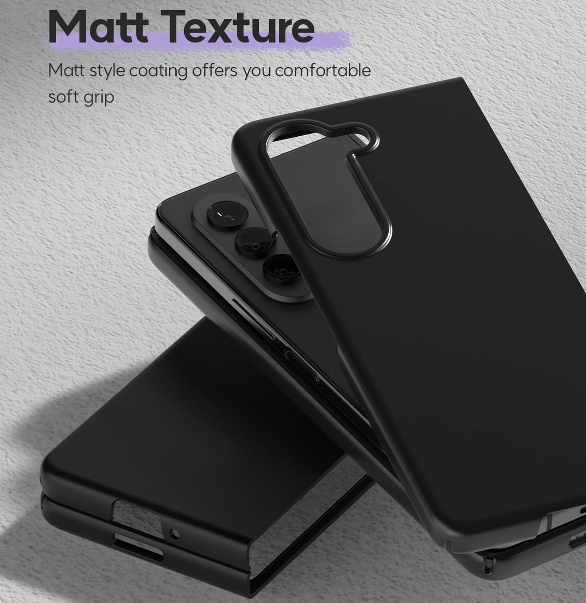 Samsung Galaxy Z Fold 5 Hoesje - Zwart - Siliconen Back Cover