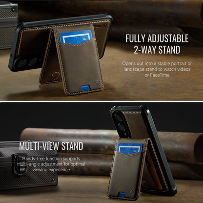 Samsung Galaxy S25 Edge Case - Mahogany Brown - Back Cover with Card Holder