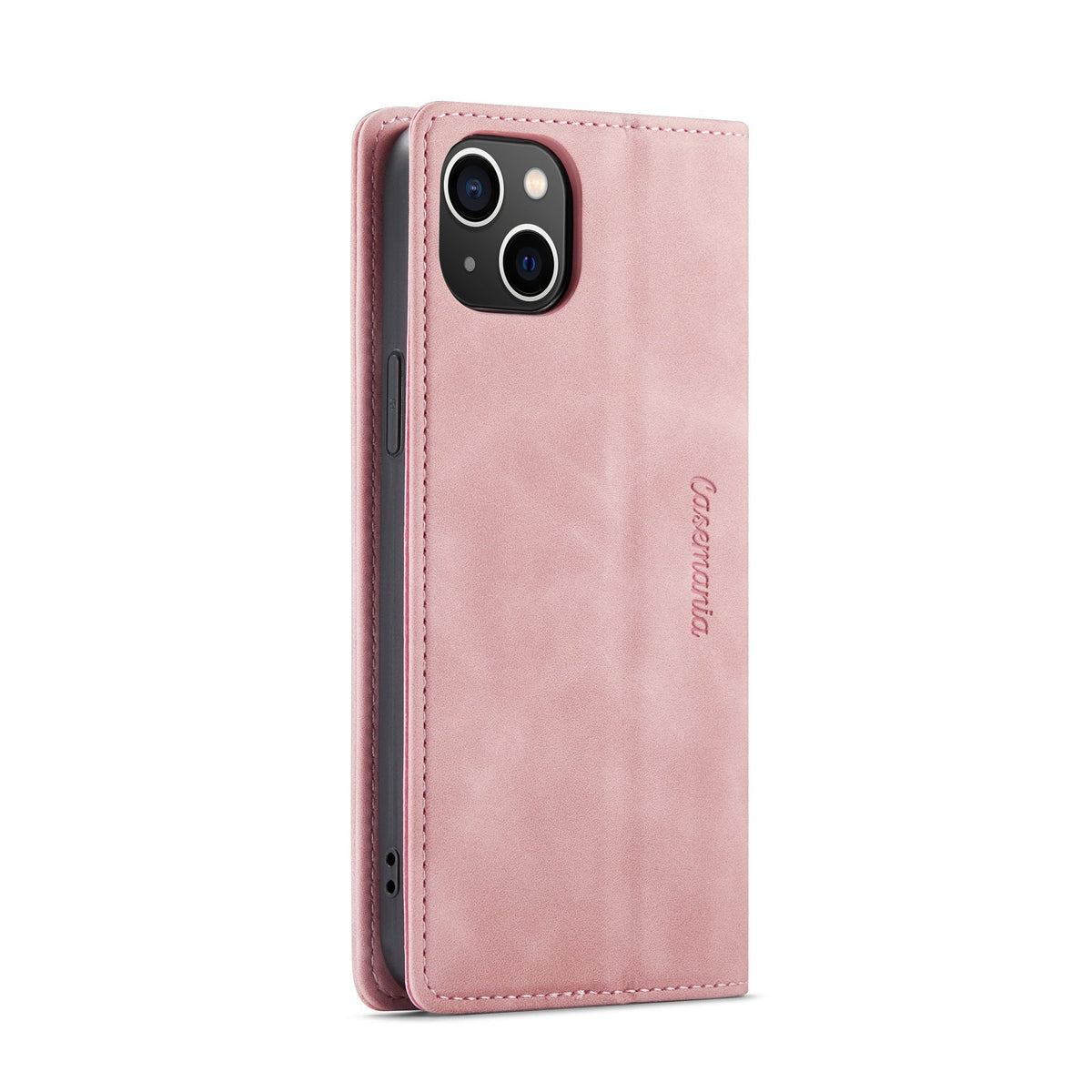 Apple iPhone 15 Plus Hülle - Pale Pink - Schlanke Klapphülle mit Kartenfach