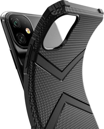 Apple iPhone 11 Hoesje - Zwart - Anti-Shock Anti Slip Back Cover