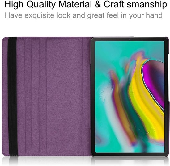 Samsung Galaxy Tab S6 Lite Tablethoes - Paars - Draaibare Bookcase