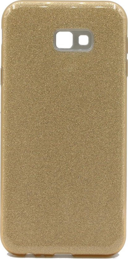 Samsung Galaxy J4+ (2018) Hoesje - Goud - Glitter Back Cover