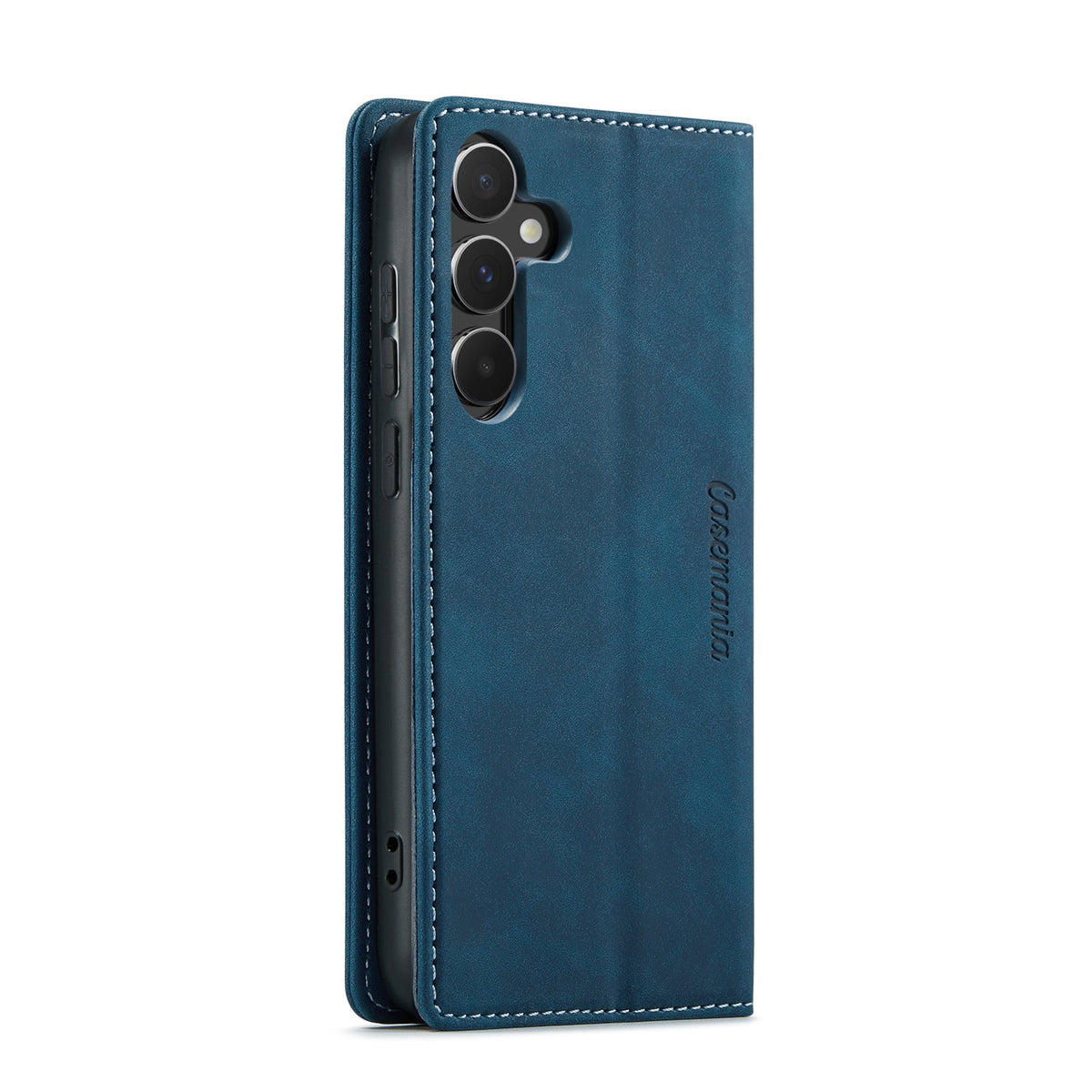 Samsung Galaxy S25 Hoesje - Navy Blue - Dunne Bookcase