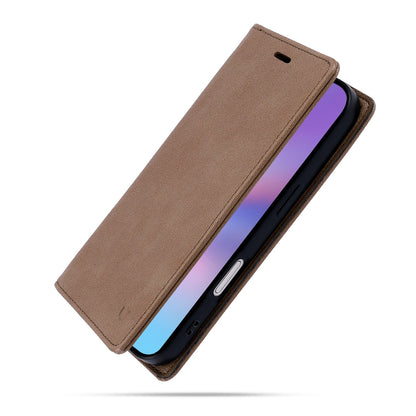 Apple iPhone 17 Hoesje - Mocha Brown - Dunne Leather-look Back Cover