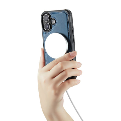 Apple iPhone 17 Hoesje - Navy Blue - Luxe 2 in 1 MagSafe Bookcase
