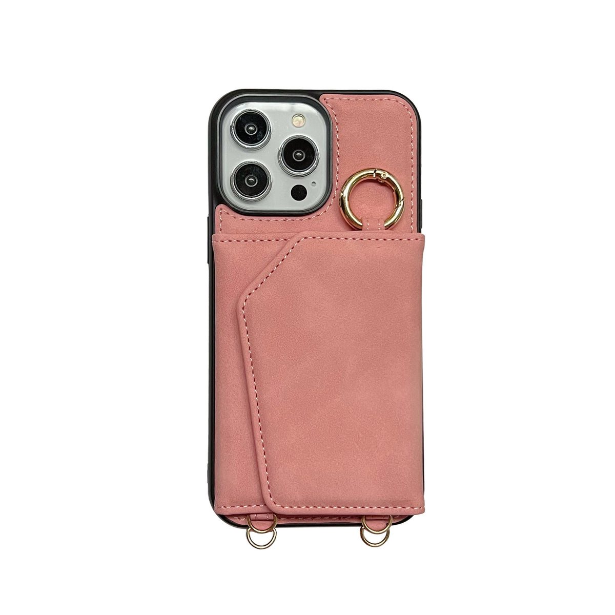 Apple iPhone 14 Pro Hoesje - Pale Pink - Luxe MagSafe Bookcase met Telefoonkoord