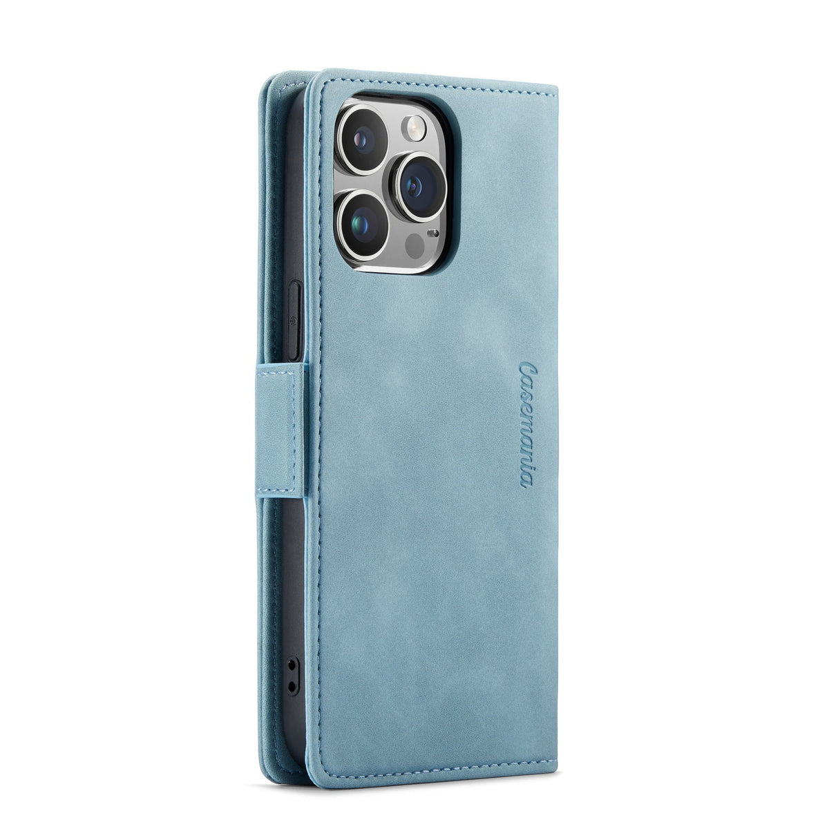 Apple iPhone 15 Pro Hoesje - Aqua Blue - Portemonnee MagSafe Bookcase