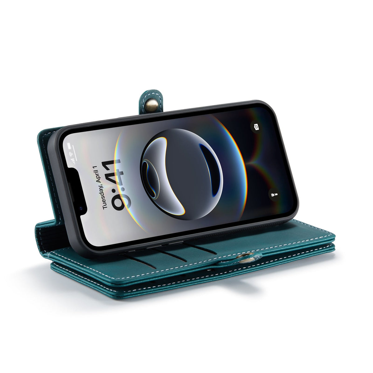 Apple iPhone 17e Hoesje - Emerald Green - 2 in 1 MagSafe Bookcase met 10 Kaart Vakken